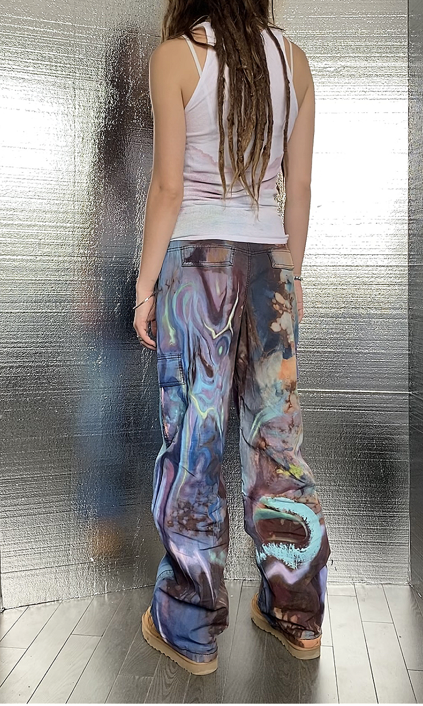 ‘Oil Spill’- 32 inch waist, 32 inch length