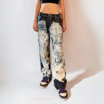 ‘Calligraphy Baggy Jeans ’- 34” Waist, 32” Length
