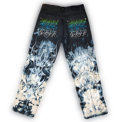‘Calligraphy Baggy Jeans ’- 34” Waist, 32” Length