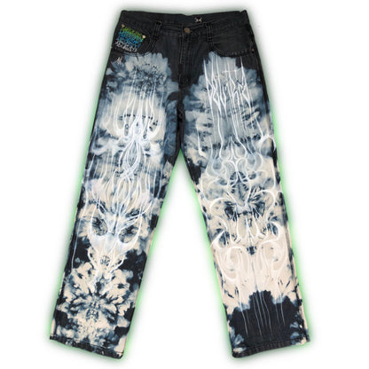 ‘Calligraphy Baggy Jeans ’- 34” Waist, 32” Length